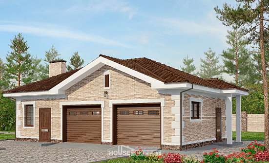 070-005-П Проект гаража из кирпича Гай | Проекты домов от House Expert