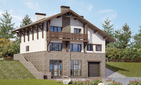 305-002-П Проект трехэтажного дома с мансардой, классический коттедж из кирпича Бугуруслан | Проекты домов от House Expert