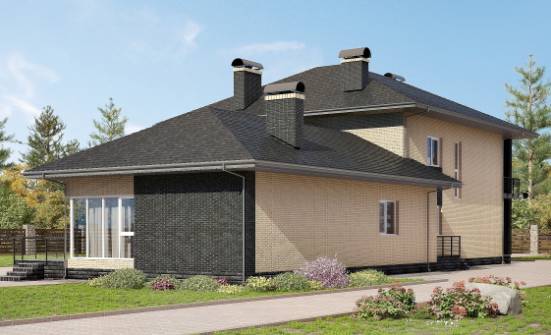 305-003-Л Проект двухэтажного дома, уютный коттедж из пеноблока Соль-Илецк | Проекты домов от House Expert