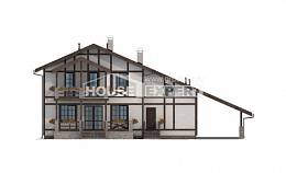 250-002-Л Проект двухэтажного дома мансардой и гаражом, простой загородный дом из кирпича Медногорск, House Expert