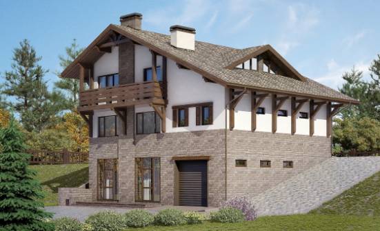 305-002-П Проект трехэтажного дома с мансардой, классический коттедж из кирпича Бугуруслан | Проекты домов от House Expert