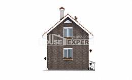045-001-Л Проект двухэтажного дома с мансардным этажом, маленький дом из блока Соль-Илецк, House Expert