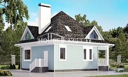 110-001-Л Проект двухэтажного дома с мансардным этажом, простой коттедж из арболита Медногорск, House Expert