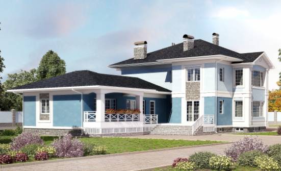 620-001-П Проект трехэтажного дома, гараж, красивый дом из бризолита Медногорск | Проекты домов от House Expert