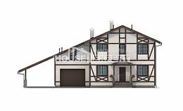250-002-Л Проект двухэтажного дома мансардный этаж, гараж, просторный загородный дом из кирпича Гай, House Expert