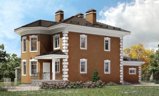 150-006-П Проект двухэтажного дома и гаражом, скромный домик из бризолита Бузулук | Проекты домов от House Expert