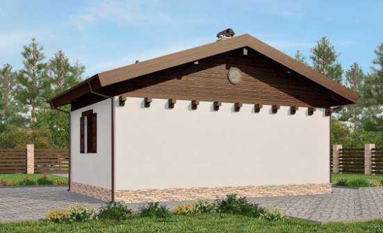 040-003-П Проект бани из пеноблока Кувандык | Проекты одноэтажных домов от House Expert