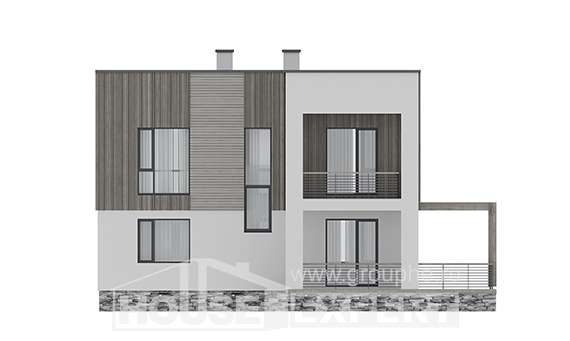 150-017-П Проект двухэтажного дома, бюджетный домик из блока Оренбург, House Expert
