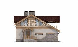 165-002-П Проект двухэтажного дома с мансардным этажом и гаражом, доступный дом из газобетона Бузулук, House Expert