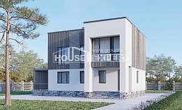 150-017-П Проект двухэтажного дома, современный коттедж из арболита Абдулино, House Expert