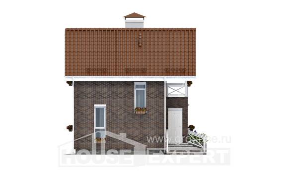045-001-Л Проект двухэтажного дома с мансардой, бюджетный коттедж из бризолита Абдулино, House Expert